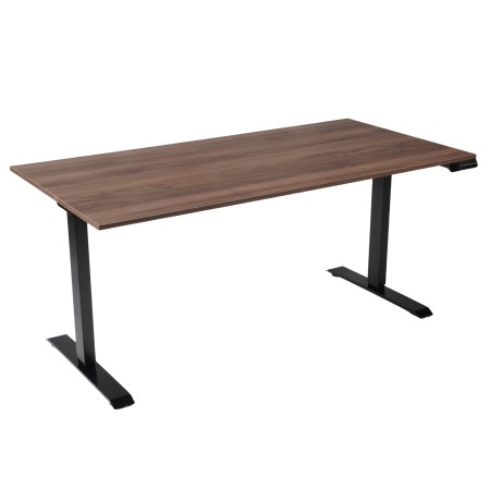 	Bureau assis-debout Start-Up 160x80 cm coloris plateau noyer foncé et piètement noir