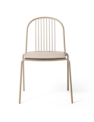 Chaise Diane beige clair, vue de face - Diane