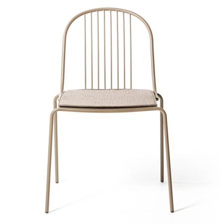 Chaise Diane beige clair, vue de face - Diane