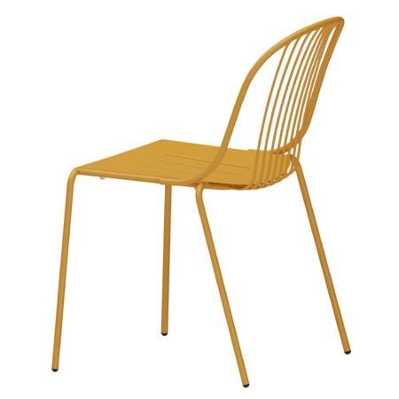 Chaise Diane jaune, vue de côté - Diane