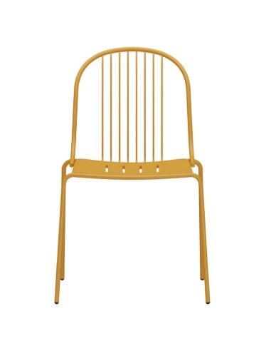 Chaise Diane jaune, vue de face - Diane