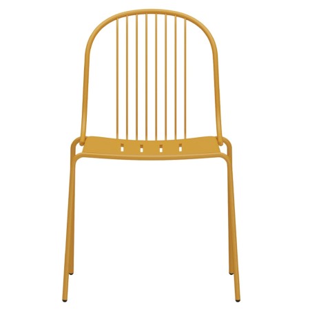 Chaise Diane jaune, vue de face - Diane