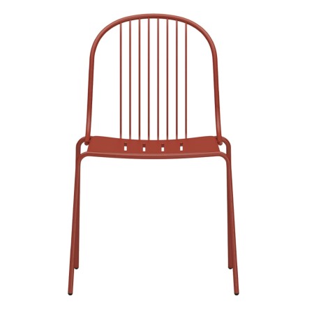 Chaise Diane rouge, vue de face - Diane
