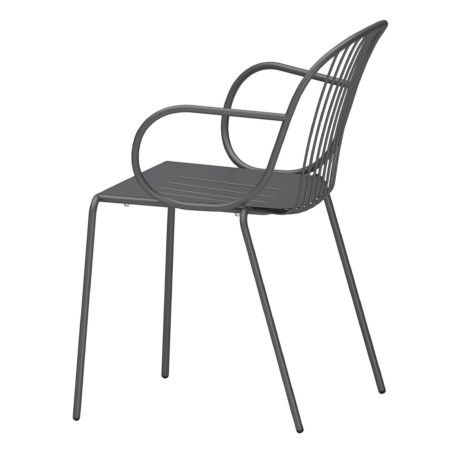 Deux chaises Diane jaunes, vues en perspective - Diane