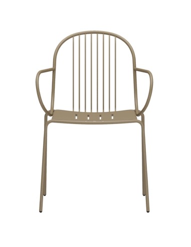 Chaise Diane métal bronze, vue de côté - Diane