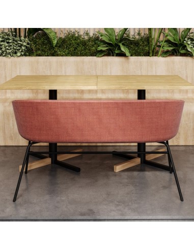 Banquette Ox:co rose en situation dans un espace convivial - Ox:co