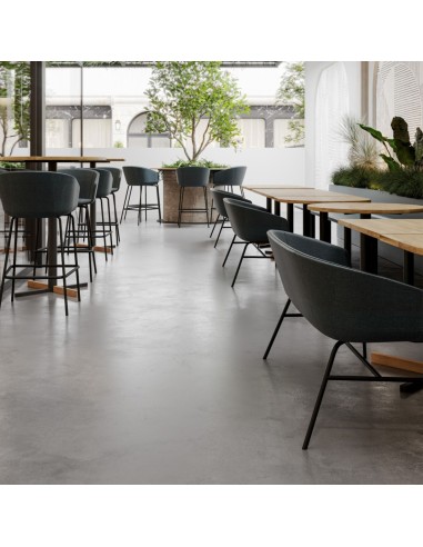 Banquettes Ox:co noires alignées dans un café - Ox:co