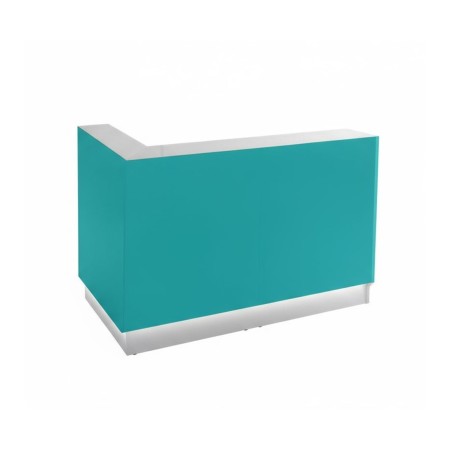 Meuble de réception turquoise avec led intégrée