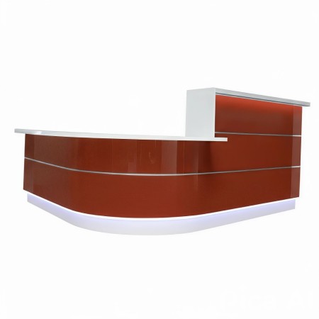 Meuble de réception rouge et blanc