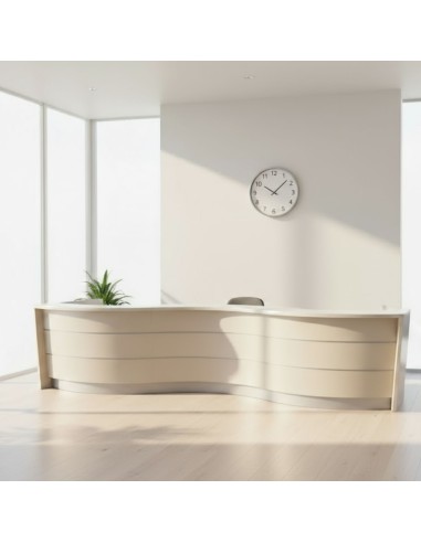 Meuble de réception beige dans un espace accueillant