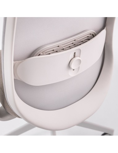 Zoom sur le soutien lombaire réglable de la chaise Belt BE 102 Grey