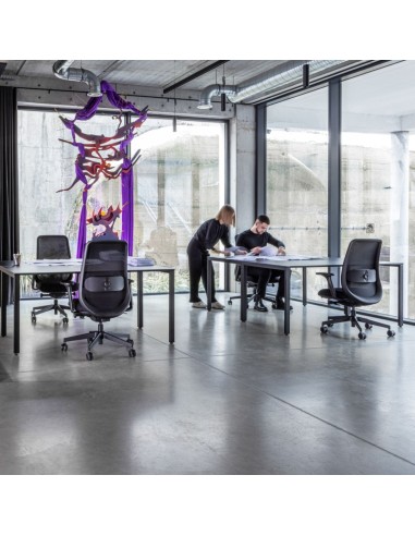 Ambiance de travail moderne avec fauteuil ergonomique noir Belt BE 102