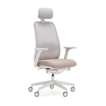 Chaise ergonomique professionnelle avec appuie-tête et soutien lombaire Belt BE 103 Grey profil