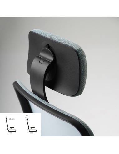 Fiche technique Belt BE 103 Black montrant réglages  d’appuie-tête