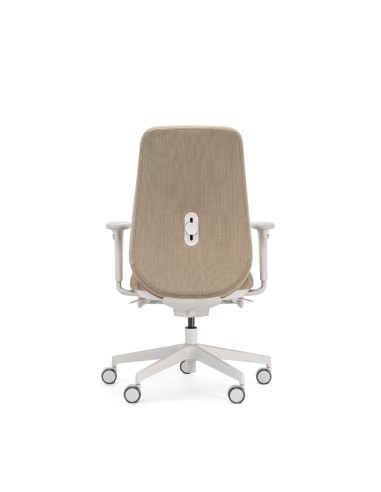 Chaise de bureau Belt BE 1T 2G tapissée beige vue de dos