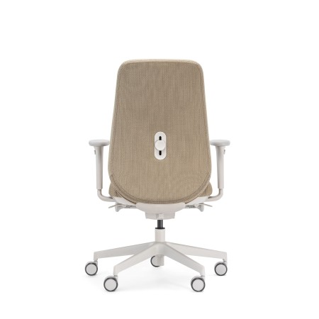 Chaise de bureau Belt BE 1T 2G tapissée beige vue de dos