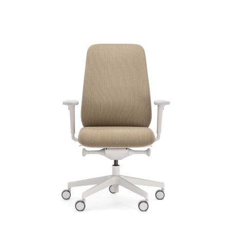 Fauteuil de bureau ergonomique beige avec dossier rembourré Belt BE 1T