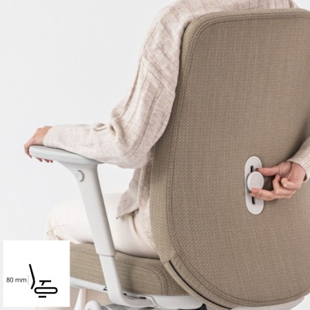 Soutien lombaire de la chaise ergonomique de bureau BELT grise régulable