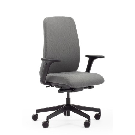 Chaise ergonomique Belt BE 1T2 noire avec base pivotante cinq branches