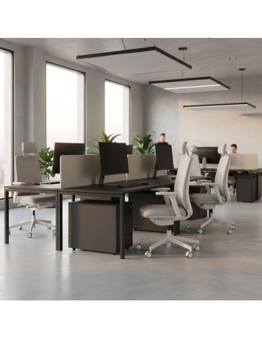 Open space avec chaises de bureau ergonomiques Belt grises