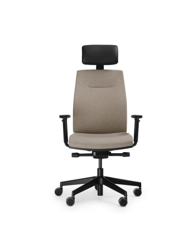 Fauteuil de bureau ergonomique Corr CJ 103 noir avec accoudoirs réglables