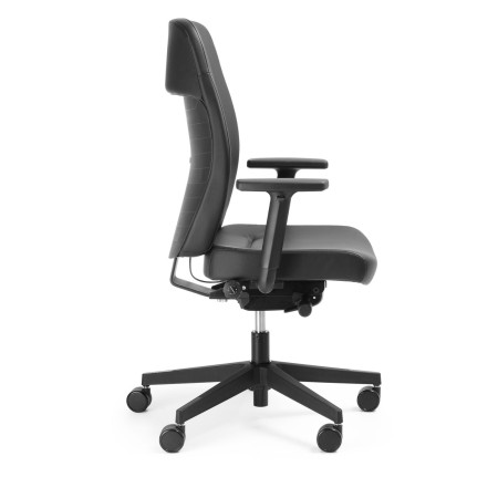 Chaise de bureau ergonomique Dual DU 102 noire – design sobre et professionnel