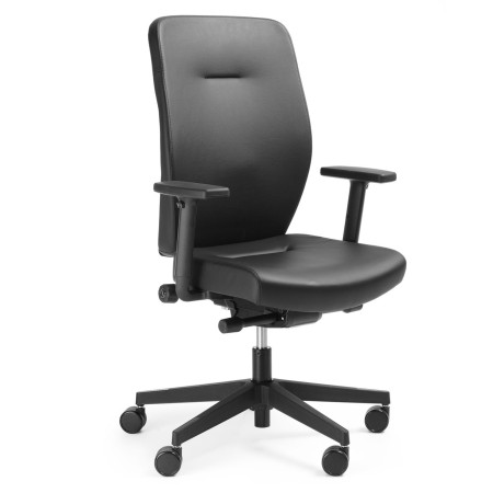 Fauteuil de bureau Dual DU 102 noir – vue de trois quarts avant