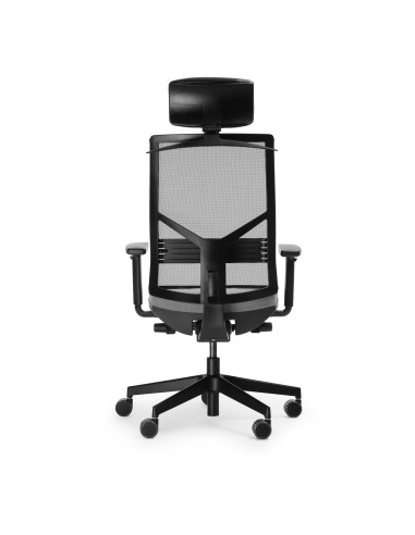 Chaise de bureau ergonomique Eleven EL 103 noire – dossier en maille respirante