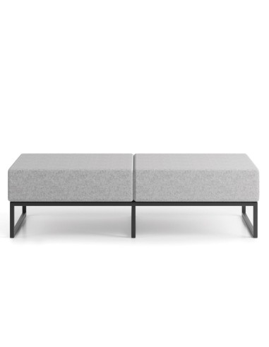 Un module d’assise double sans dossier, parfait comme banc ou extension de composition. - Plint
