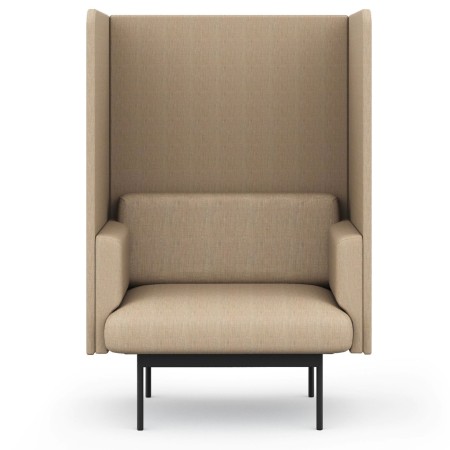 Fauteuil tapissé avec dossier haut et panneaux latéraux pour plus d’intimité. - Fora Office