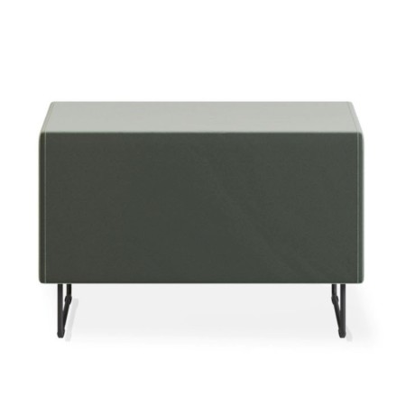 Dosseret tapissé gris conçu pour compléter les assises modulaires. - Quadra