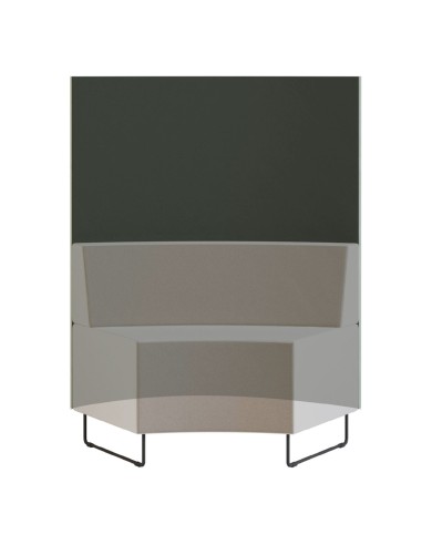 Vue arrière du module d’angle vert et beige. - Quadra