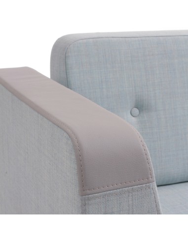 Gros plan sur le dossier gris clair et la finition soignée. - U Floe