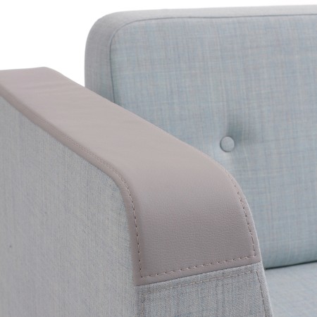 Gros plan sur le dossier gris clair et la finition soignée. - U Floe