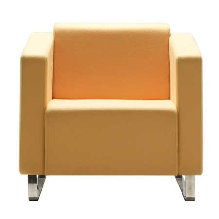 Fauteuil jaune moutarde au style contemporain. - Voo Voo