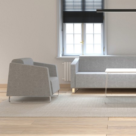 Fauteuils gris modulaires en configuration ouverte. - Voo Voo