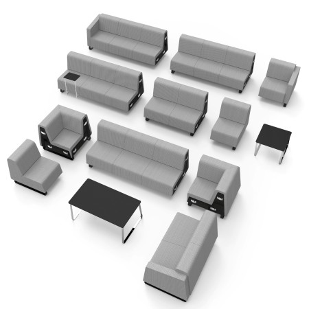 Dimensions du fauteuil carré à accoudoirs droits. - Voo Voo