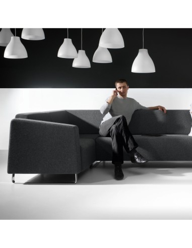 Espace moderne noir et blanc avec canapé design. - Voo Voo