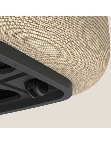 Détail de la base noire d’un module bouclé beige. - Jelly