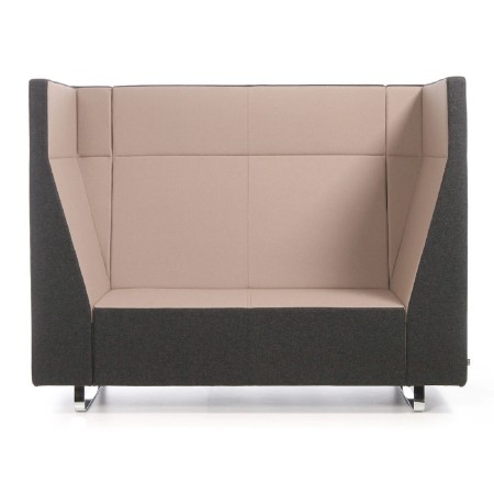 Voo Voo Box gris clair avec parois hautes et assise confortable, idéal pour la concentration. - Voo Voo Box