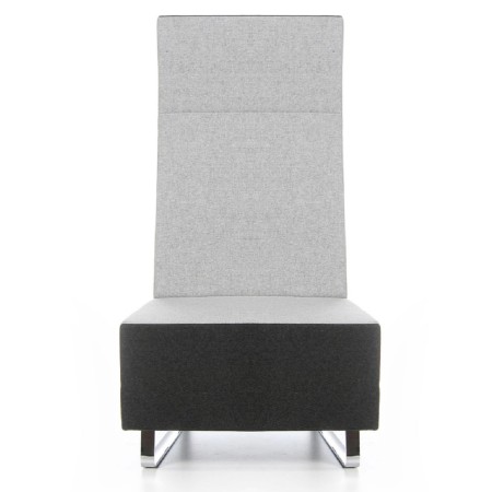 Fauteuil simple Voo Voo High avec dossier très haut et assise bicolore. - Voo Voo High