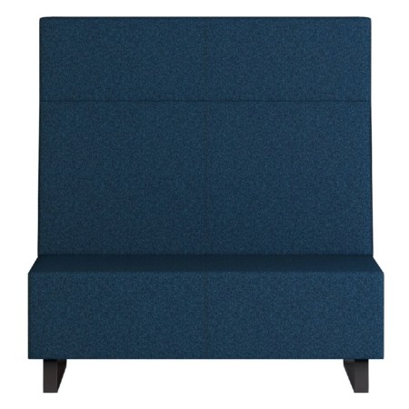 Fauteuil Voo Voo High bleu foncé, dossier haut et assise rembourrée confortable. - Voo Voo High