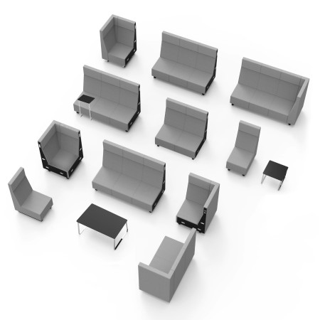 Vue d’ensemble des modules Voo Voo High disponibles dans différentes formes. - Voo Voo High