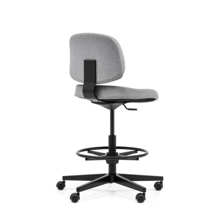 Chaise haute de bureau Lift 10RE avec repose-pieds et roulettes