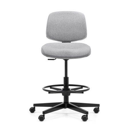 Chaise haute ergonomique Lift 10RE en tissu gris vue de face