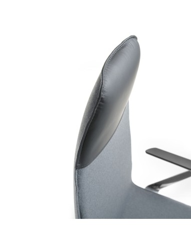 Chaise de bureau Lumi avec appui-tête intégré et dossier haut