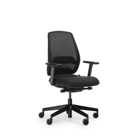 Chaise de bureau noire ergonomique pour poste de travail et open space MOMO 102