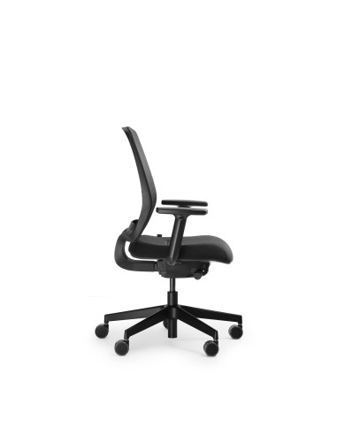 Fauteuil MOMO MO 102 Black avec accoudoirs – vue latérale droite