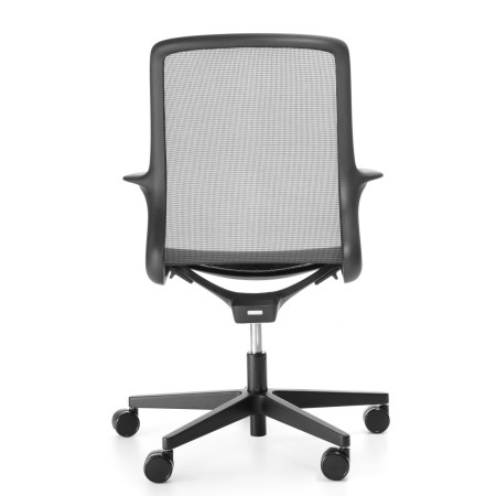 Chaise de bureau ergonomique en maille noire Ovidio OV 1M2 face arrière