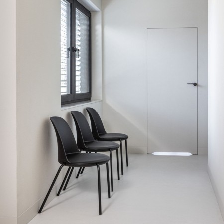 Chaise moderne en plastique recyclé pour espaces collaboratifs Haali